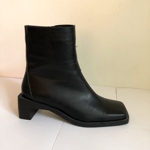 ASOS square toe black ankle boots size 8